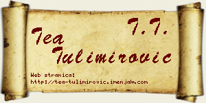 Tea Tulimirović vizit kartica